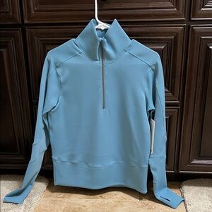 Lululemon run to reset Blue Quarter-Zip Pullover